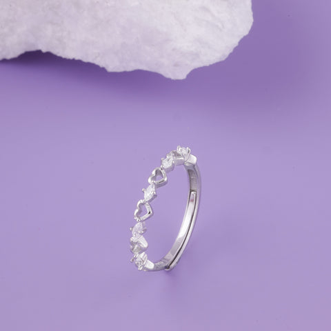 Silver Heart Ring For Girl