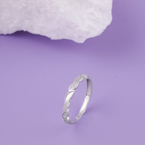 Silver Leaf Adjustable Ring
