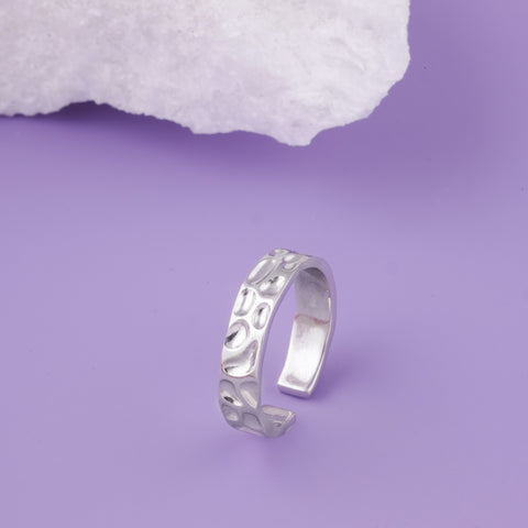 Silver  Band Adjustable Ring