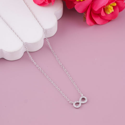 925 Sterling Silver Daily Ware Infinity Pendant Necklace for Women