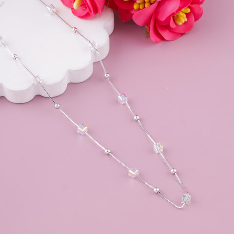 Eri Silvers  Daily Ware Cube Crystal Chain Necklace