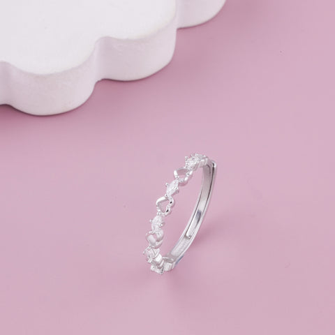 Silver Heart Ring For Girl