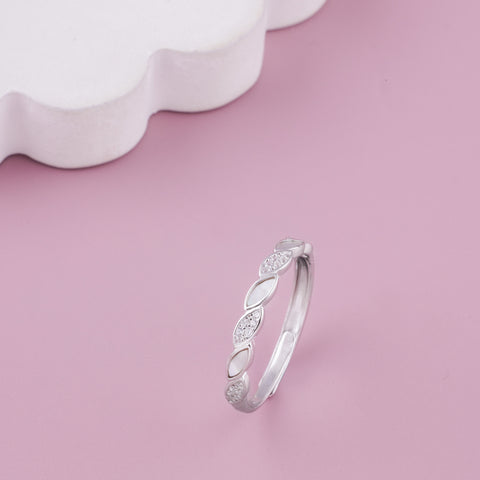 Silver Leaf Adjustable Ring
