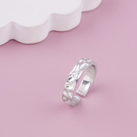 Silver  Band Adjustable Ring
