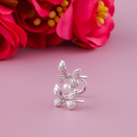 925 Sterling Silver  Butterfly Ear Cuff for Women