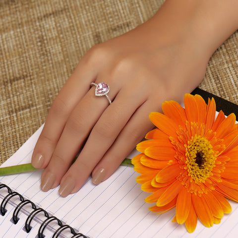 Sterling Silver Pear Shape Ring