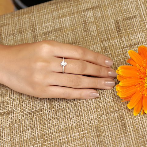 Sterling Silver Pear Shape Ring