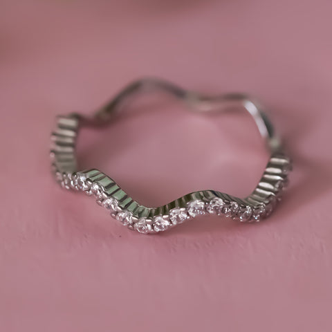 Silver Curved Ring