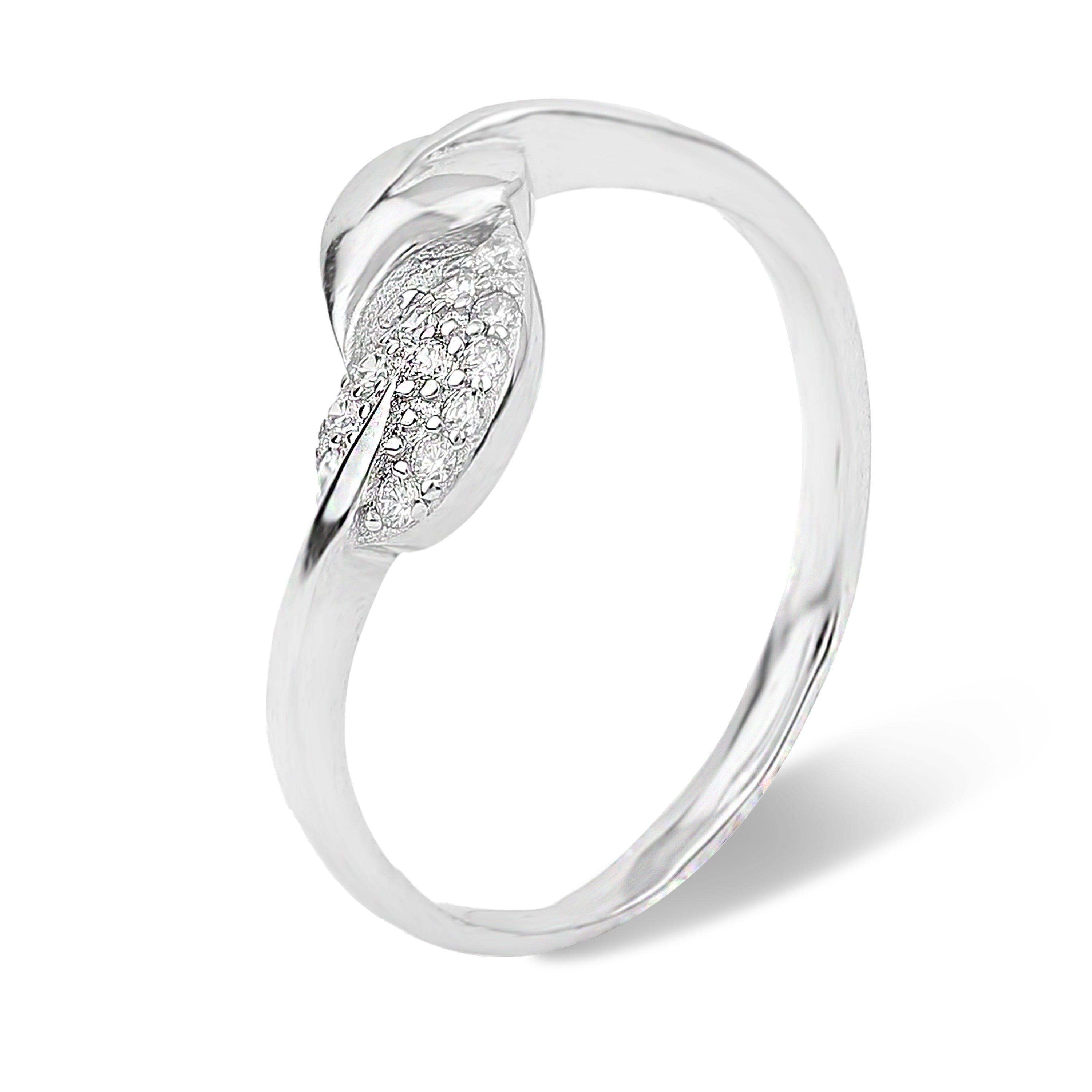 Double leaf ring silver