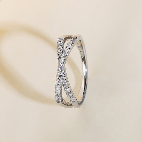 925 Silver Criss Cross Infinity Ladies Ring