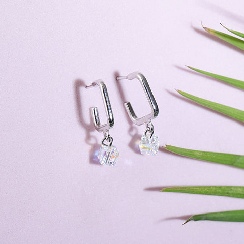 Square Color Change Cube Earrings