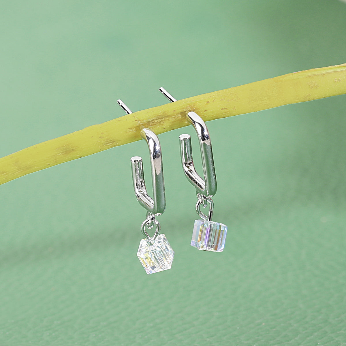 Square Color Change Cube Earrings