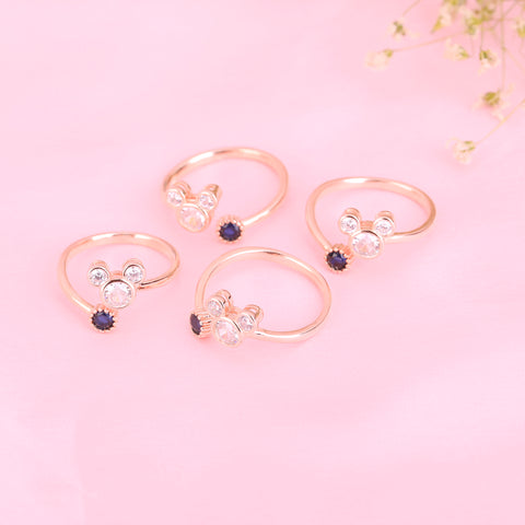 Mickey mouse ring rose gold with adjustable size