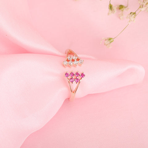 Rose gold fashion rings with adjustable size