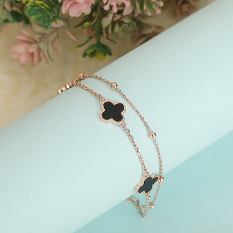 Rose gold flower bracelet