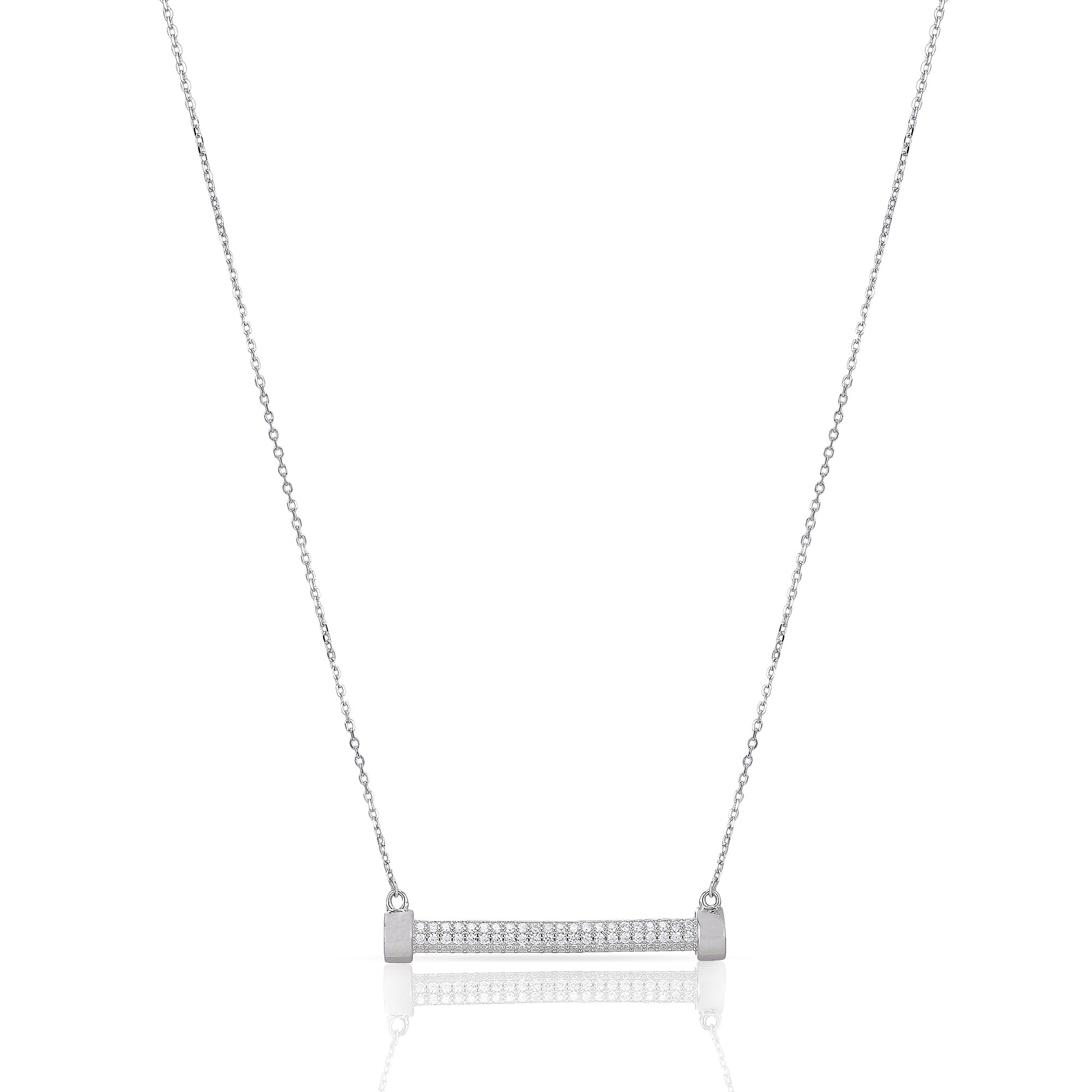 Light Tube Diamond Pendant with chain