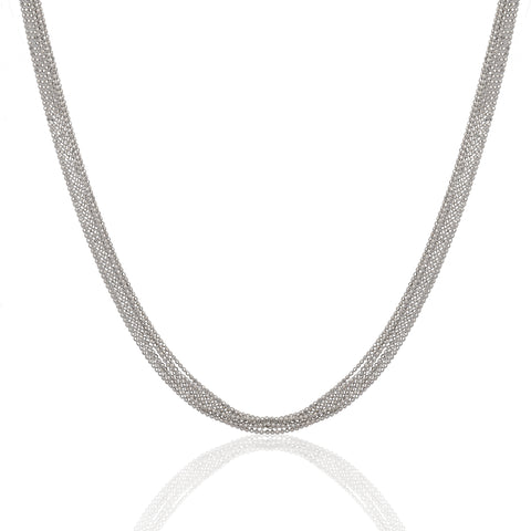 Micro Beads Bunch Silver Chain