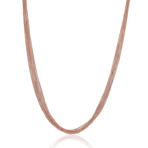 Rose gold multiple lines chain