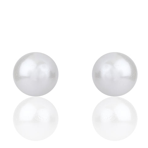 Full moon Pearl silver earrings