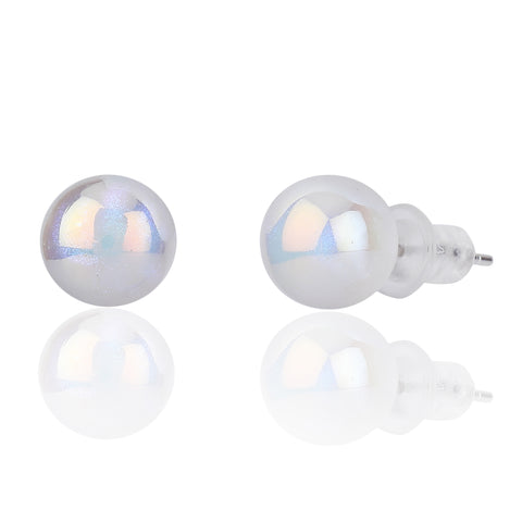 Silver White Shine Pearl Earring