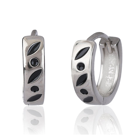 Designer hoops silver earring