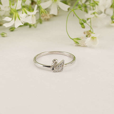 sterling silver duck  adjustable ring