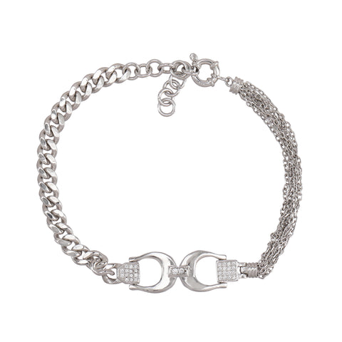 Silver chain bracelet design