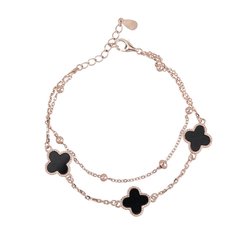 Rose gold flower bracelet