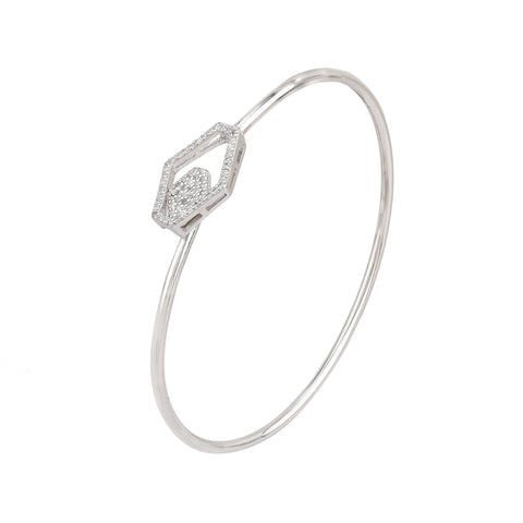 Adjustable silver bracelet