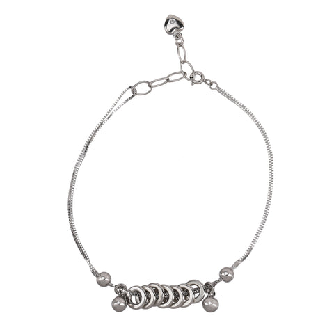 Rings Of Rings Silver Pair Anklet