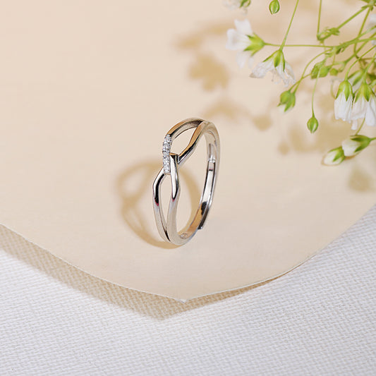 925 sterling silver infinity ring with adjustable size