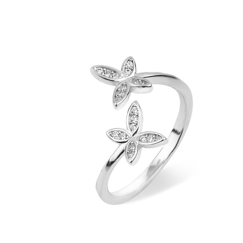Sterling Silver butterfly Ring with adjustable size.