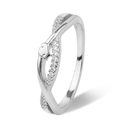 Silver Infinity Crown Ring