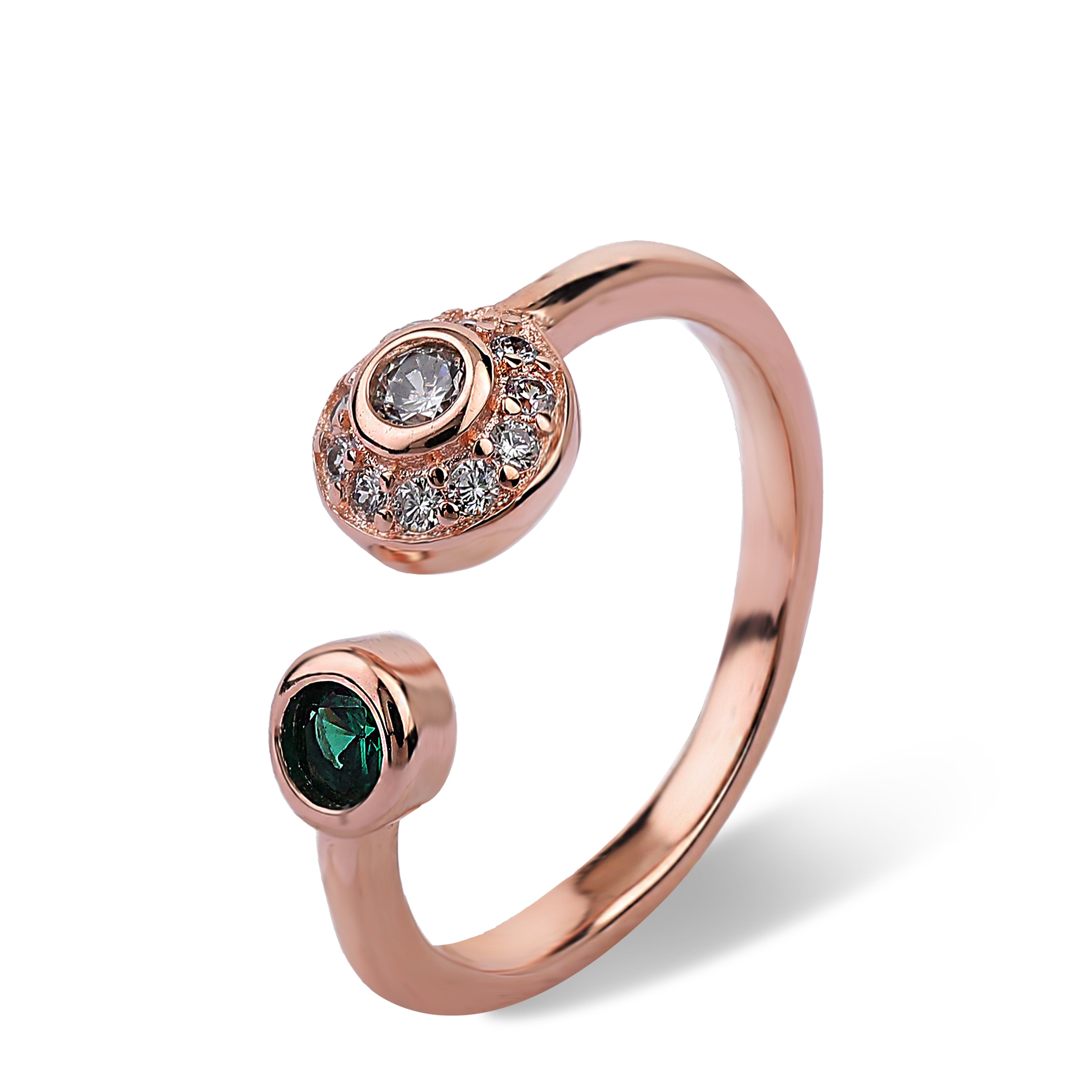 Rose gold traditional ring design with adjustable size