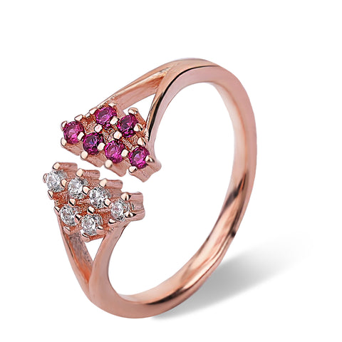 Rose gold fashion rings with adjustable size