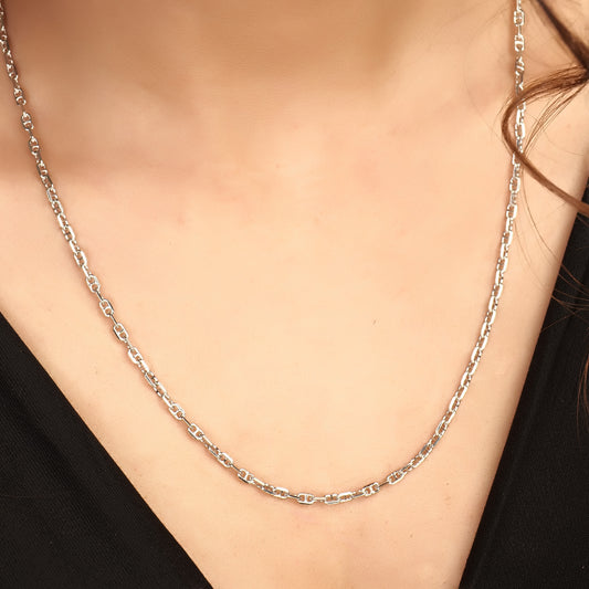 Linked Design Silver Chain