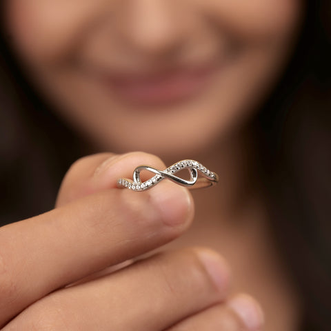 infinity  adjustable diamond ring