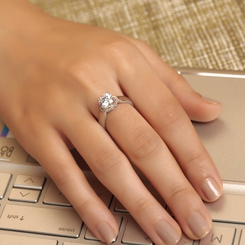 High set halo ring