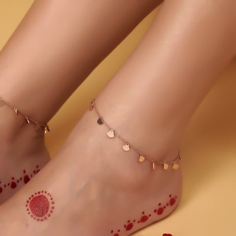 Rose gold unique design anklet